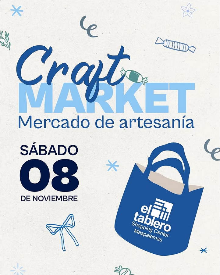 Vuelve Craft Market, el mercado de artesanía, al CC El Tablero de San Bartolomé, Gran Canaria.