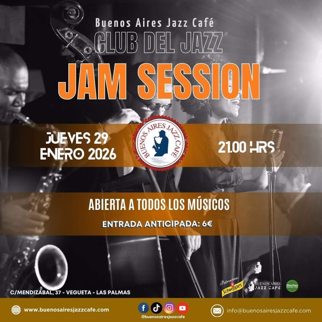 Jam Session Baires de jazz en el Buenos Aires Jazz Café, Las Palmas Gran Canaria.