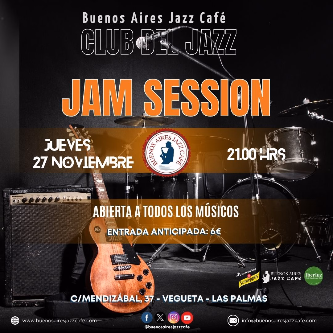Jam Session Baires de jazz en el Buenos Aires Jazz Café, Las Palmas Gran Canaria.
