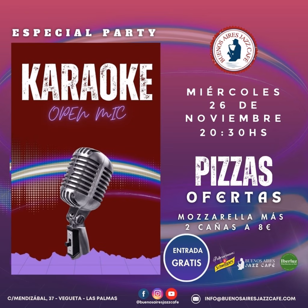 Karaoke Baires en Buenos Aires Jazz Café, Las Palmas de Gran Canaria.