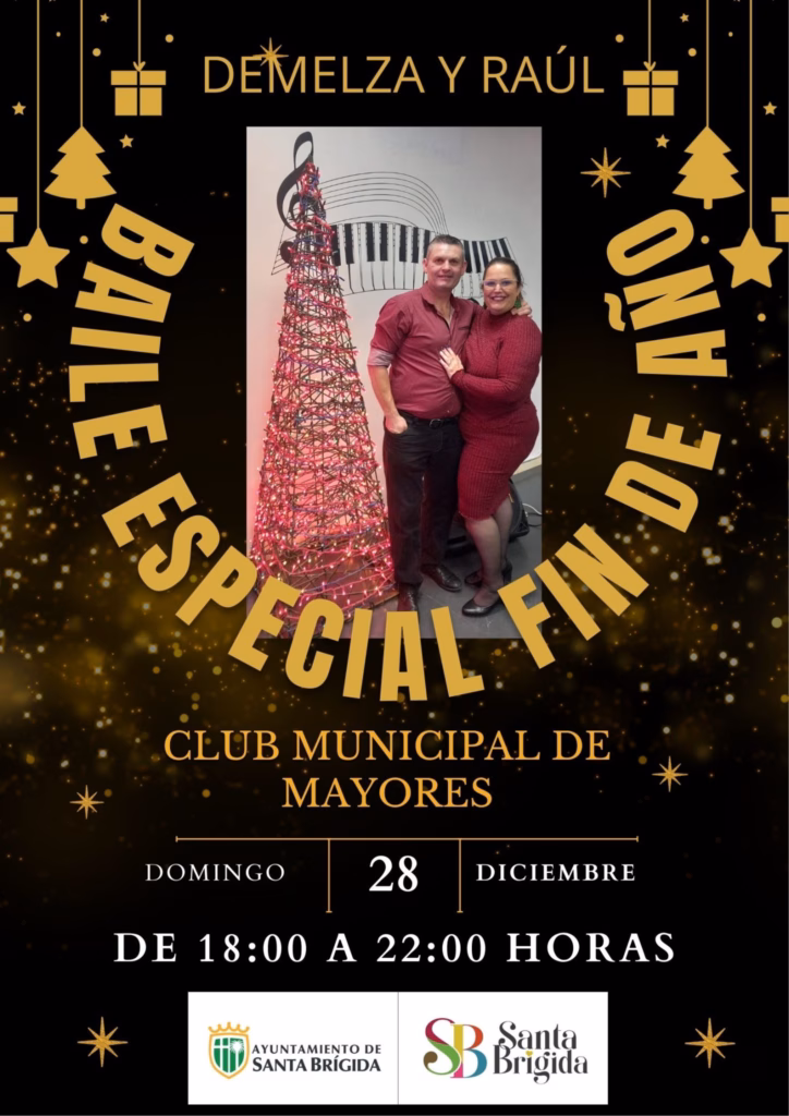 Baile especial Fin de Año del Club Municipal de Mayores de Santa Brígida, Gran Canaria.