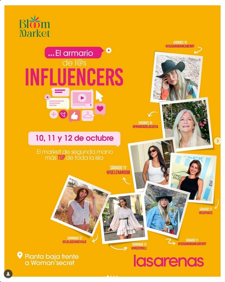 Market "El armario de l@s influencers" en el CC Las Arenas, Las Palmas de Gran Canaria.