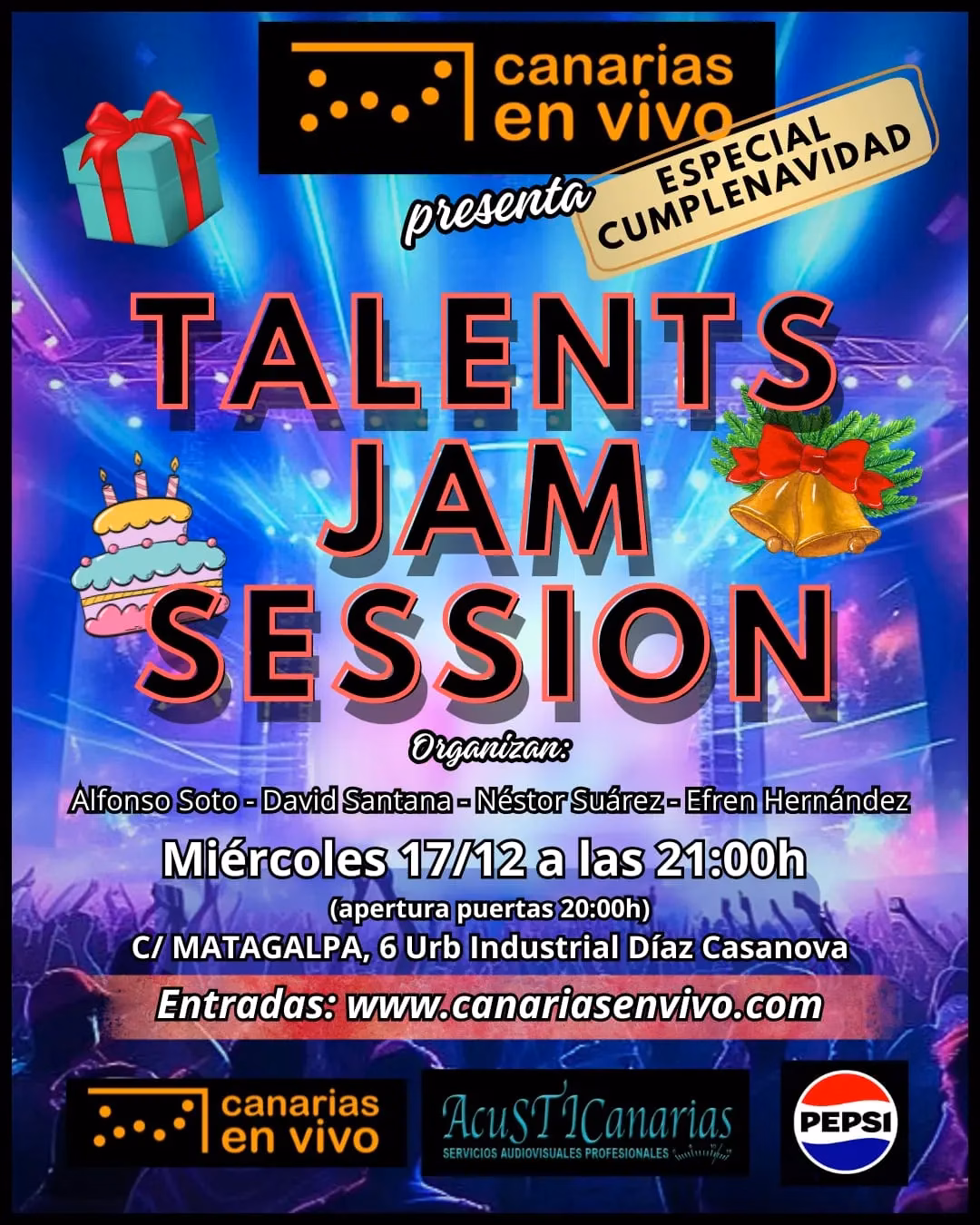 Talents Jam Session en la Sala Canarias en Vivo, Las Palmas de Gran Canaria.