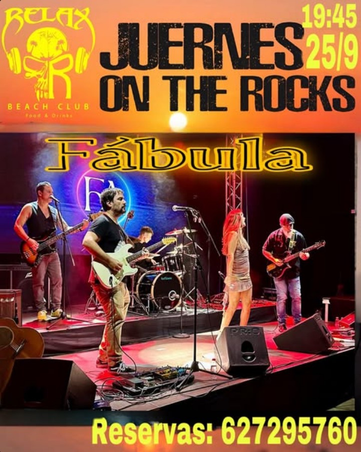 Conciertos de Fábula en Relax Beach Club, San Agustín, San Bartolomé de Tirajan, Gran Canaria.