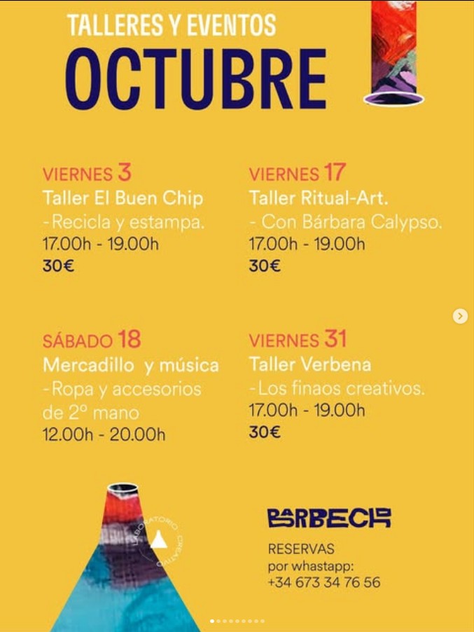 Talleres de Octubre en Barbecho Creativo