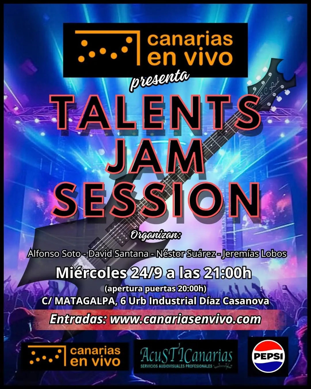 Talents Jam Session en la Sala Canarias en Vivo, Las Palmas de Gran Canaria.