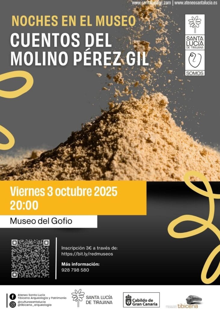 Cuentos del Molino Pérez Gil en el Museo del Gofio, Santa Lucía, Gran Canaria.