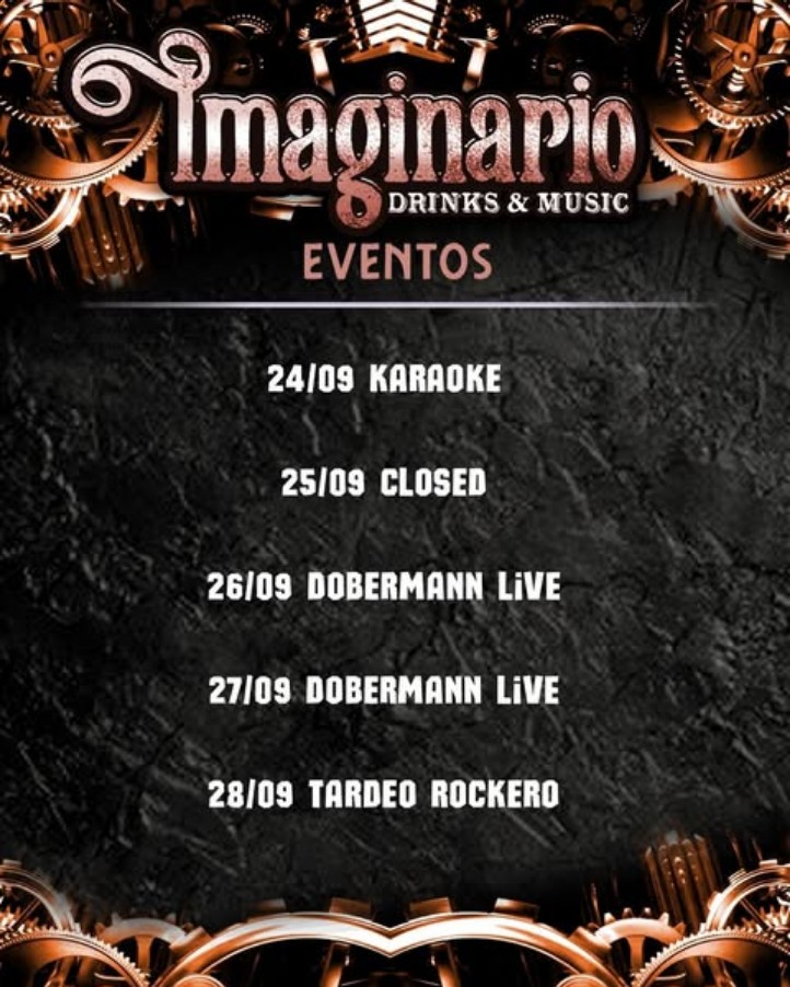 Programa Imaginario Drinks & Music 4ª semana Septiembre