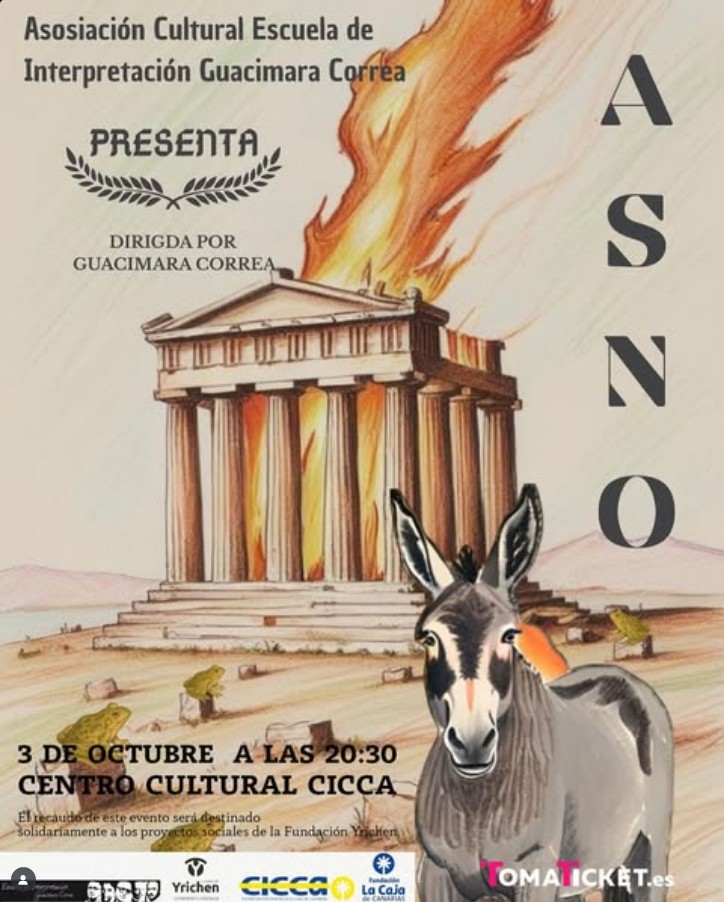 Obra de Teatro "Asno" de Escuela de Interpretación Guacimara Correa en el Teatro CICCA, Las Palmas de Gran Canaria.