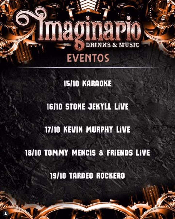 Programa Imaginario Drinks & Music 3ª semana Octubre