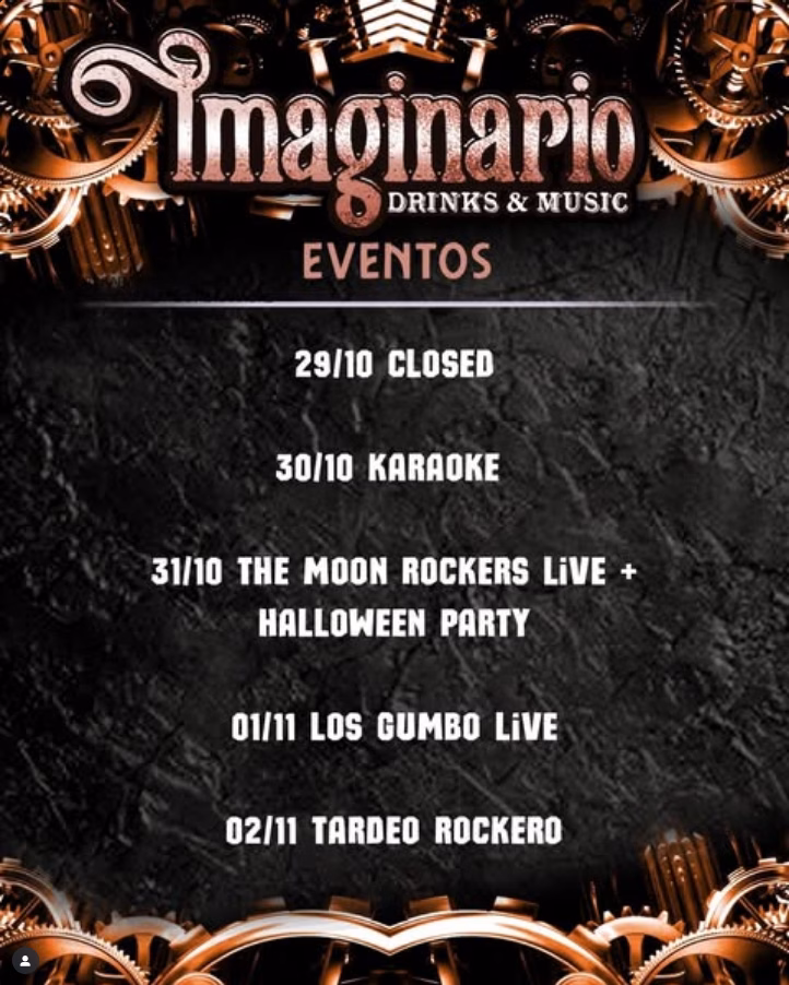 Programa Imaginario Drinks & Music 5ª semana Octubre