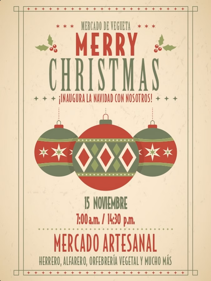 Mercadillo Artesanal Navideño en el Mercado de Vegueta, Las Palmas de Gran Canaria.