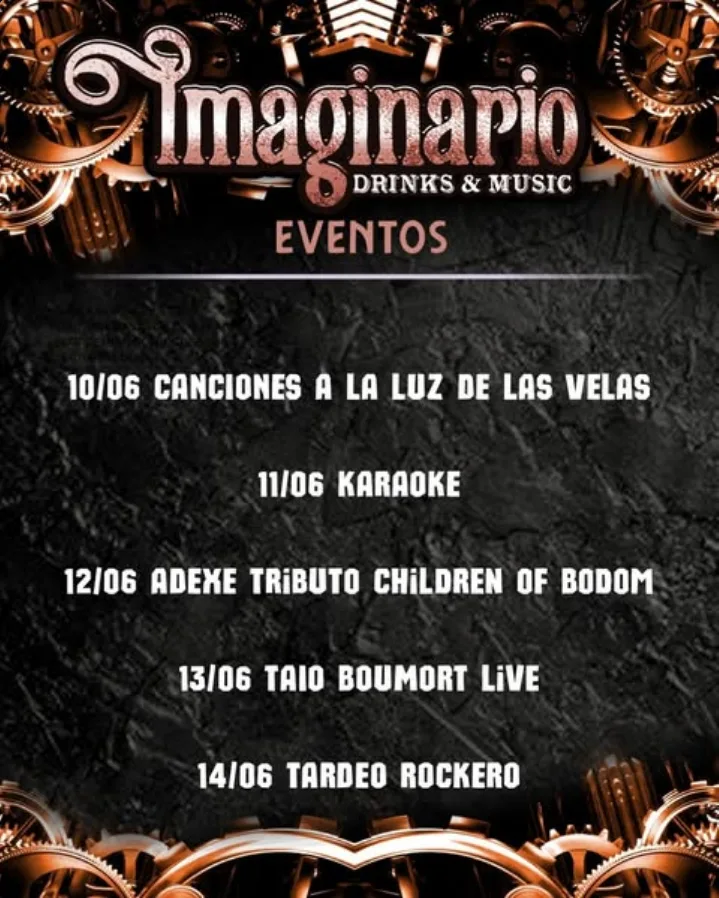 Programa Imaginario Drinks & Music 2ª semana junio