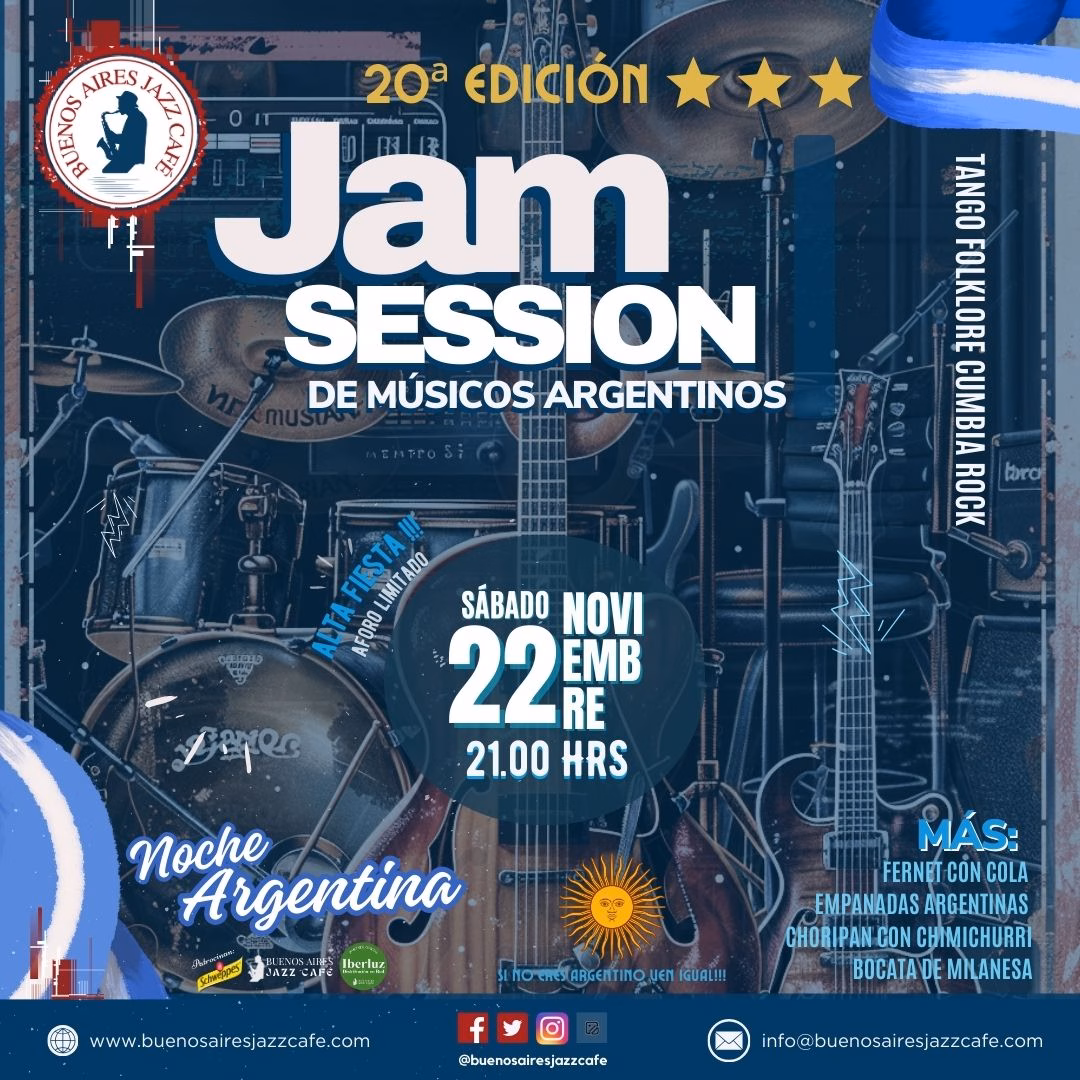 Concierto Baires – Jam Session Argentina en Buenos Aires Jazz Café, Las Palmas de Gran Canaria.