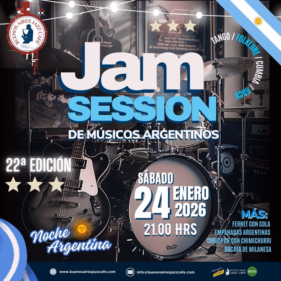 Concierto Baires – Jam Session Argentina en Buenos Aires Jazz Café, Las Palmas de Gran Canaria.