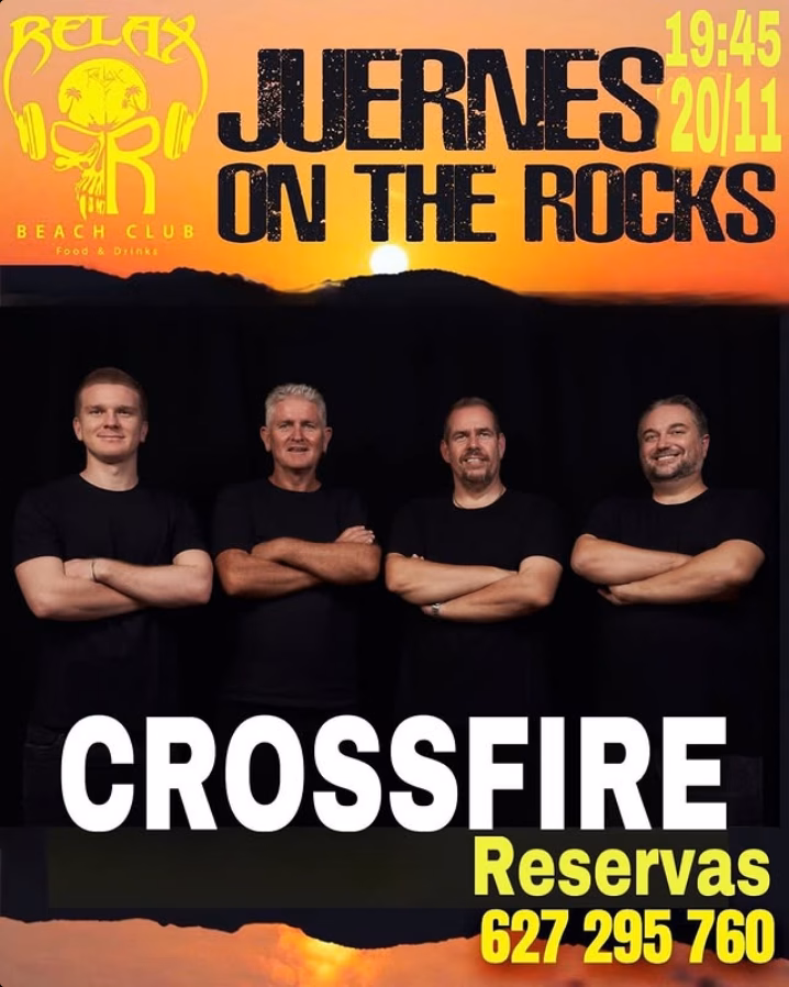 Música - Crossfire en Relax Beach Club, San Bartolomé, Gran Canaria.