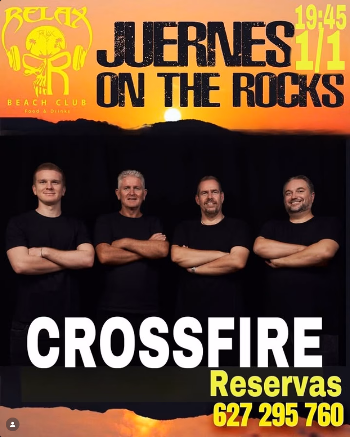 Música - Crossfire en Relax Beach Club, San Bartolomé, Gran Canaria.