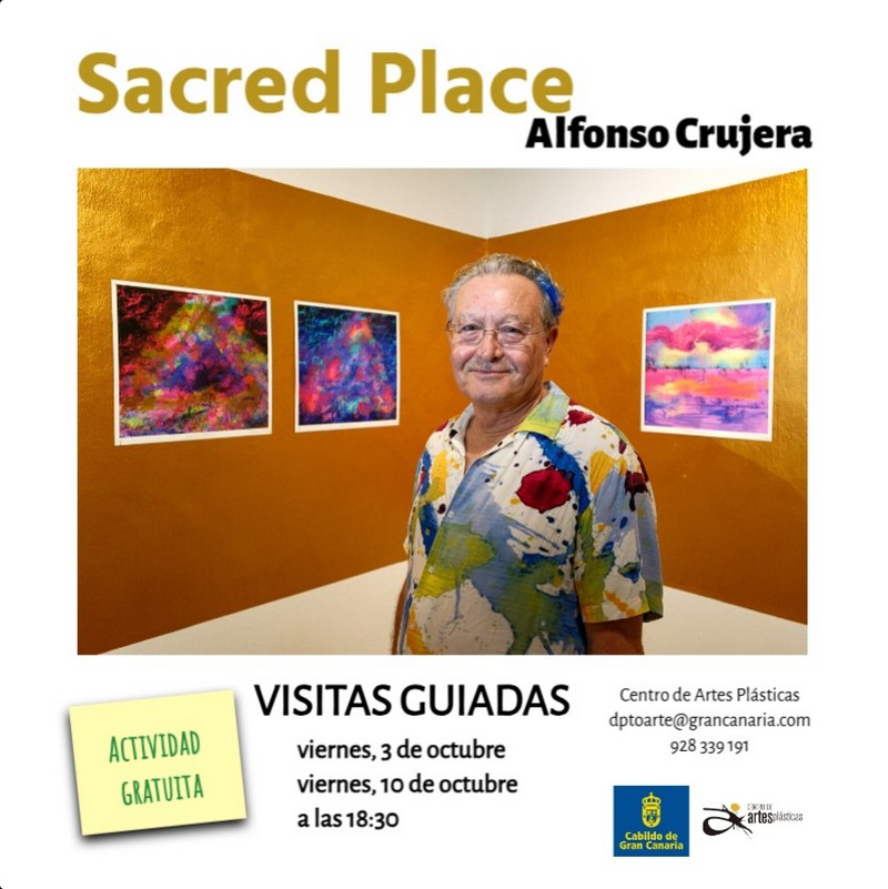 Visita guiada a la Exposición "Sacred Place de Alfonso Crujera" en el Centro de Artes Plásticas, Las Palmas de Gran Canaria.