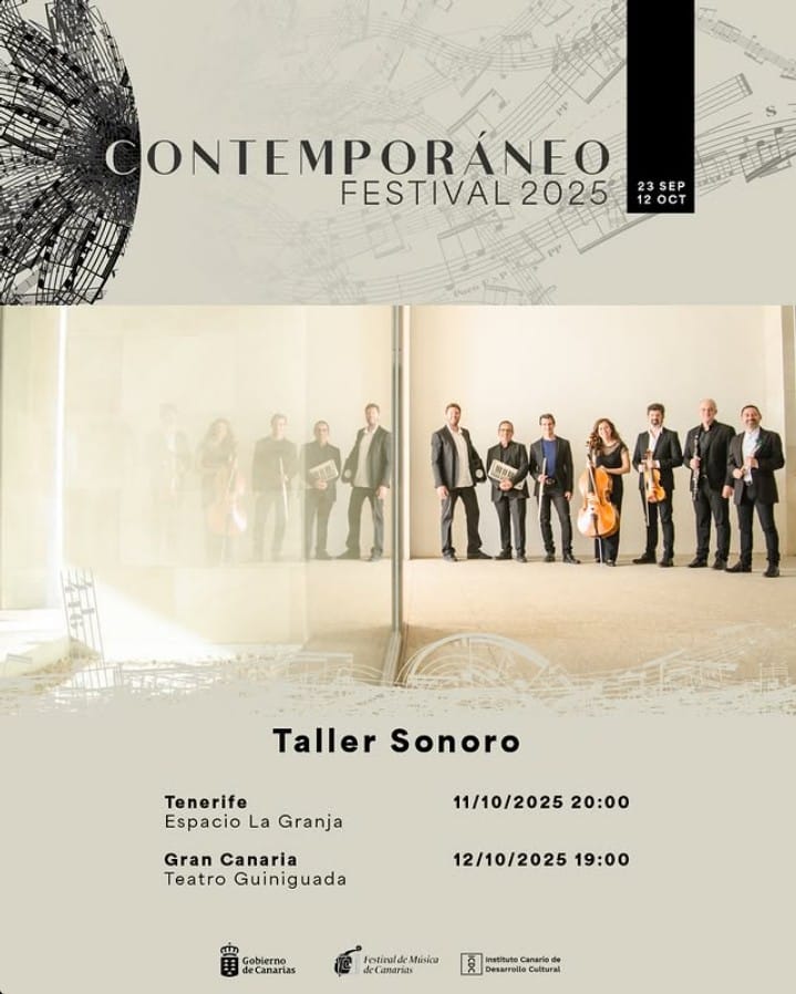 Concierto de TALLER SONORO en el Teatro Guiniguada, Las Palmas de Gran Canaria.