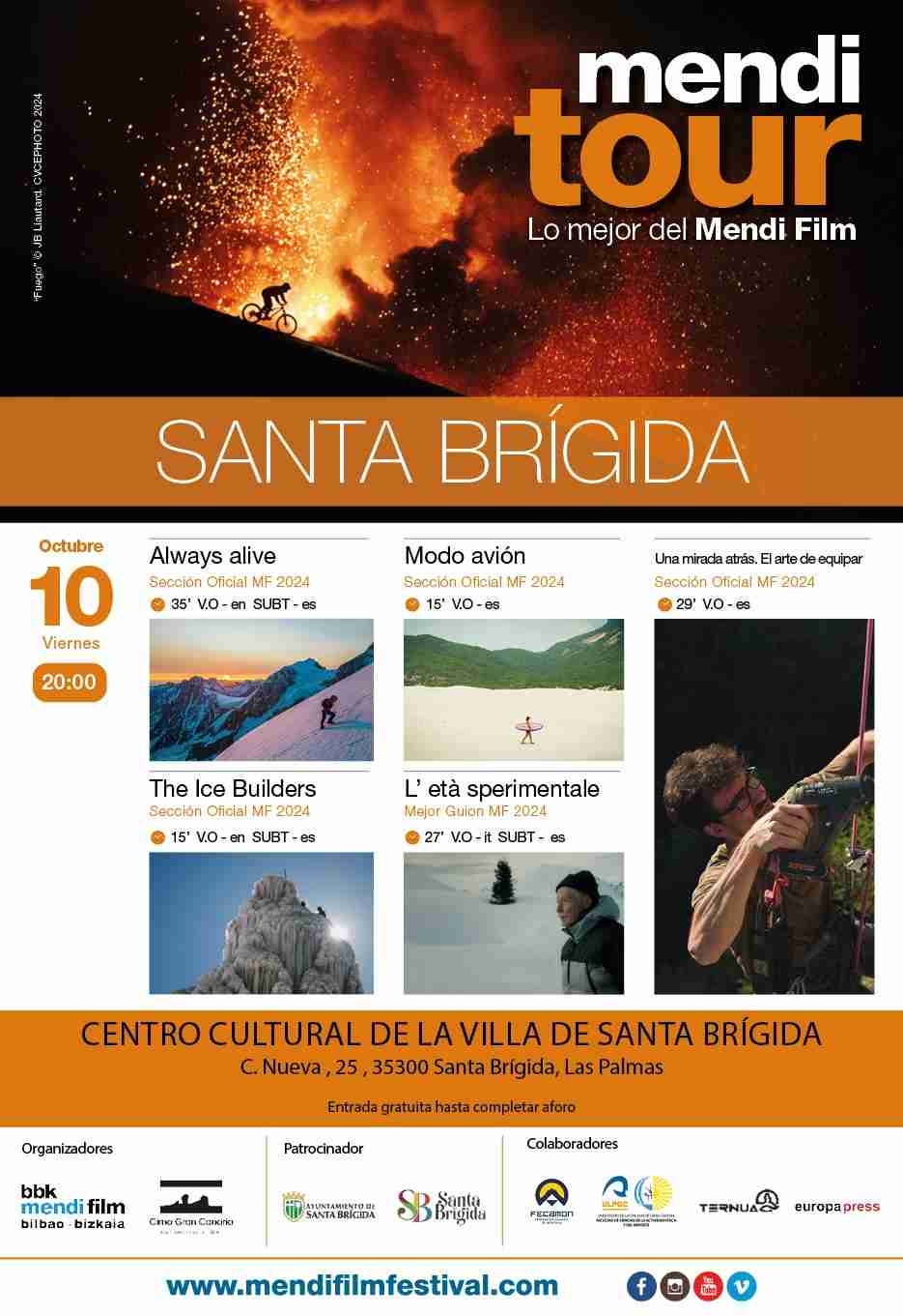 Mendi Tour, la muestra itinerante con lo mejor del prestigioso Bilbao Mendi Film Festival en Santa Brígida - Eventos Gran Canaria