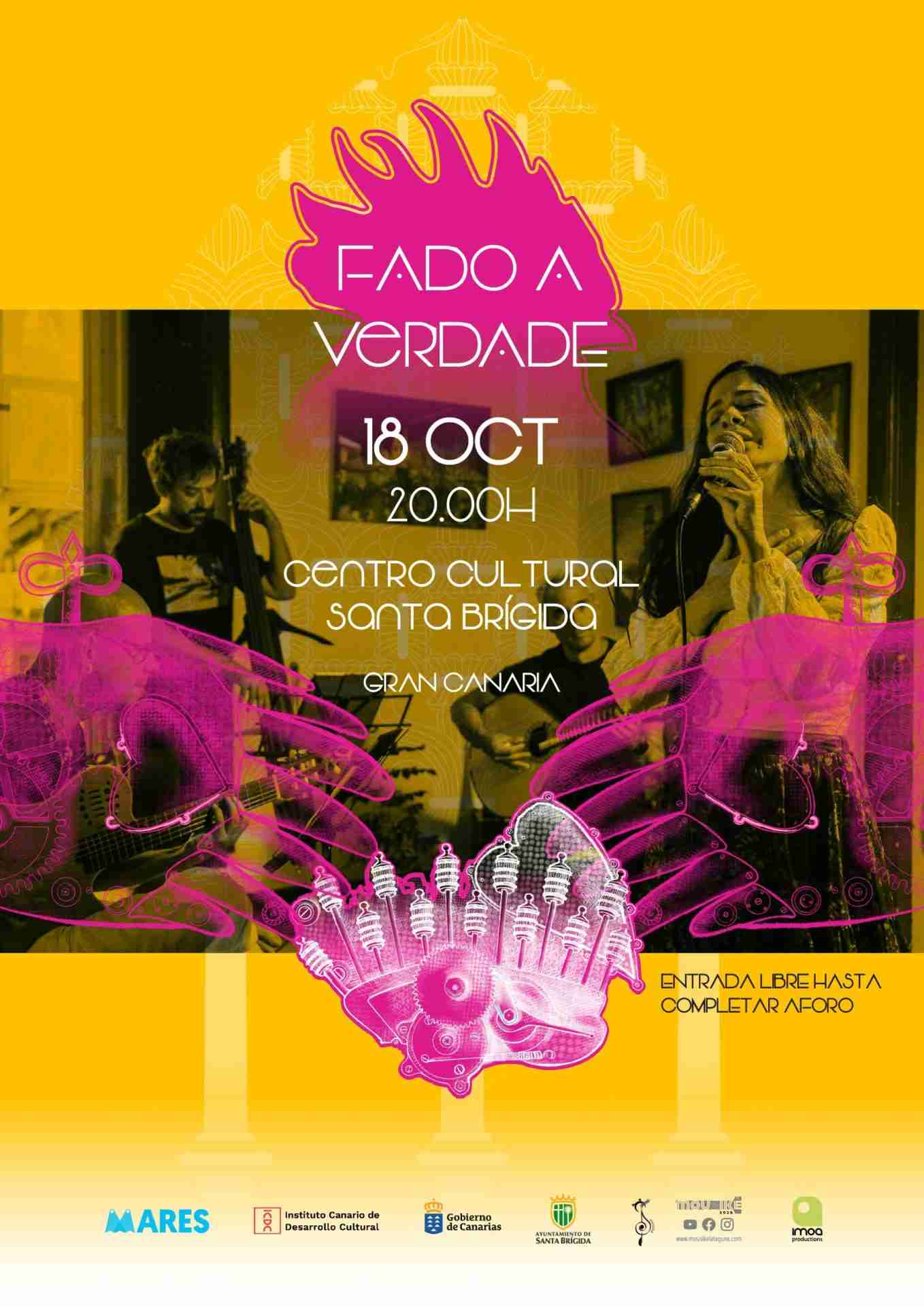 El Centro Cultural de Santa Brígida, Gran Canaria, acoge un recital de música de Fado a Verdade el próximo 18 de octubre, a las 20:00 horas.