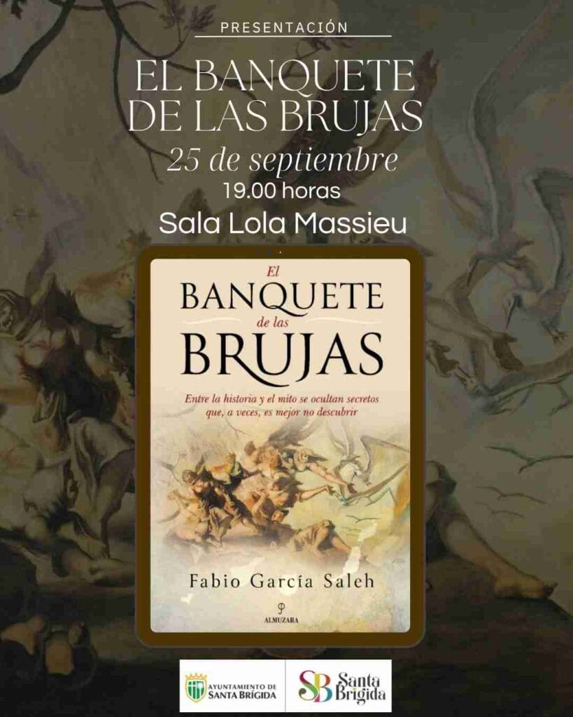 Presentación del Libro "El banquete de las brujas" de Fabio García Saleh en la Sala de Exposiciones Lola Massieu de Santa Brígida, Gran Canaria.