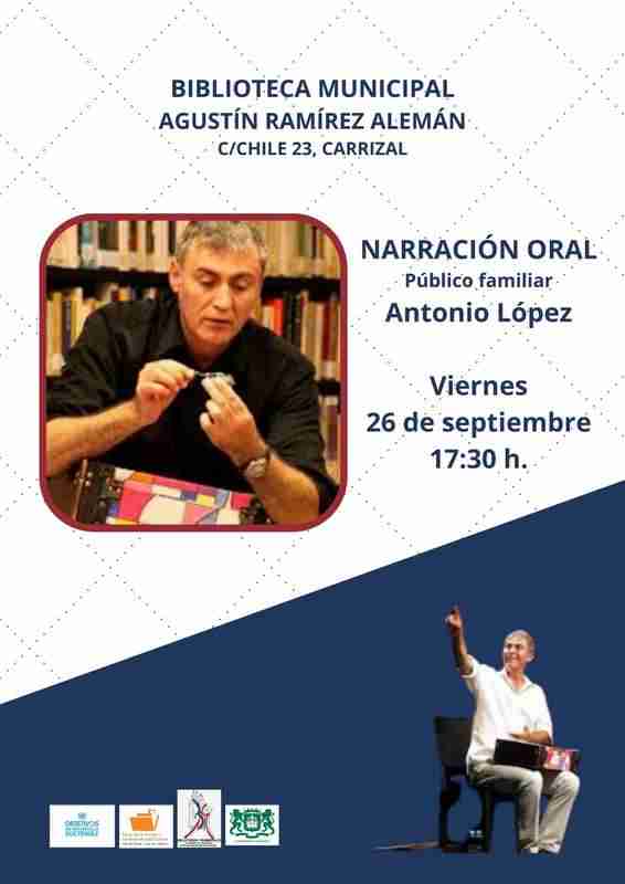 Infantil - Narración Oral con Antonio López en la Biblioteca Agustín Ramírez Alemán de Ingenio, Gran Canaria.