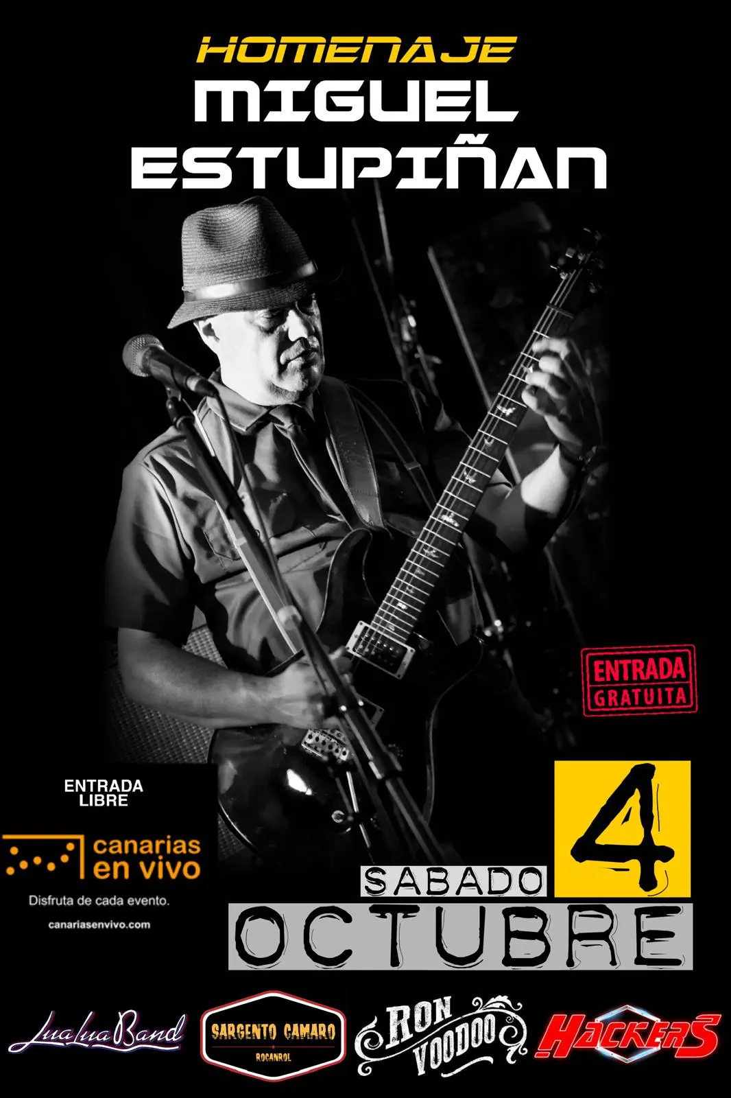 Concierto - Homenaje a Miguel Estupiñán en la Sala Canarias En Vivo, Las Palmas de Gran Canaria.