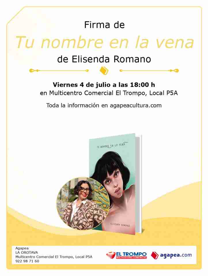 Literatura - Firma Libro "Tu nombre en la vena"