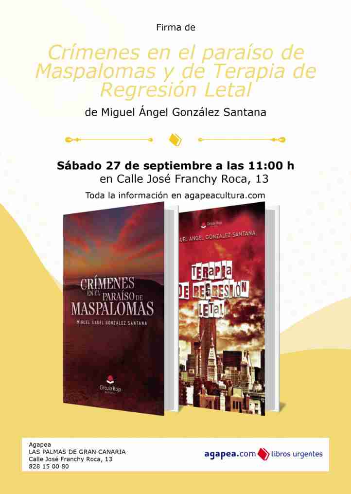 Literatura - Firma de Libros de Miguel Ángel González en Librería Agapea Las Palmas, Gran Canaria.
