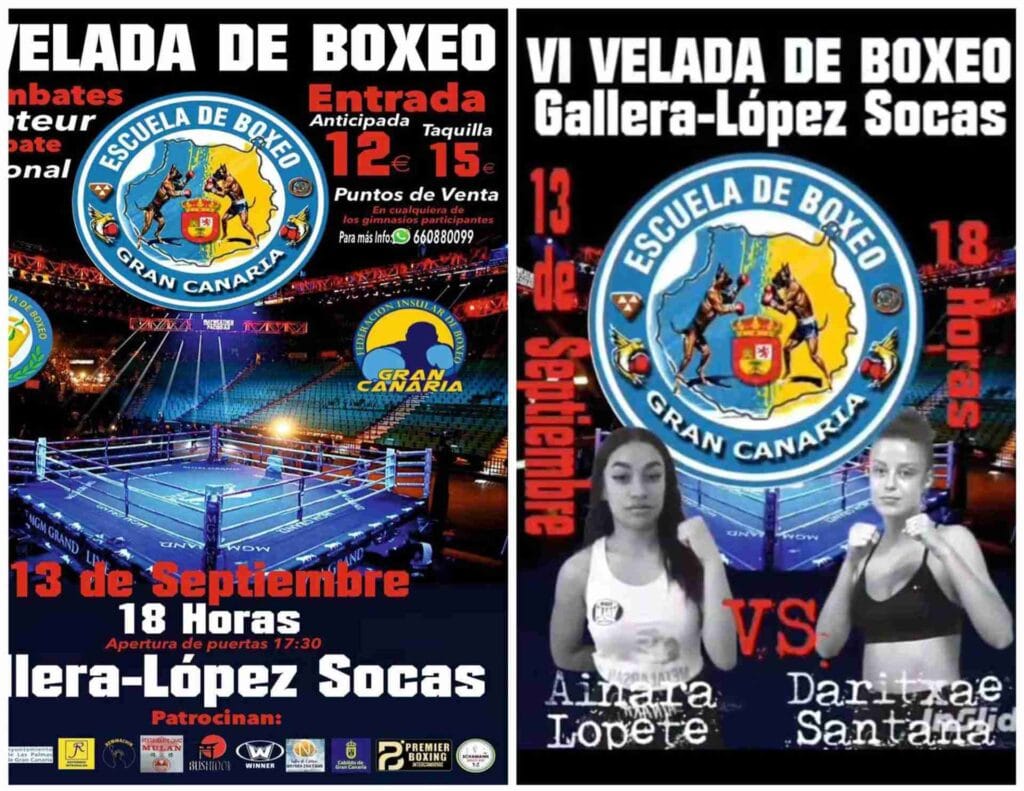 Deporte - VI Velada de Boxeo Gallera-López Socas en el Polideportivo López Socas de Las Palmas de Gran Canaria.