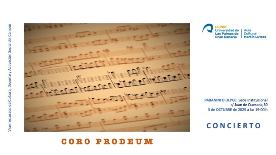 Concierto gratuito de Música góspel con el Coro Prodeum en el Paraninfo de la ULPGC, Las Palmas de Gran Canaria.