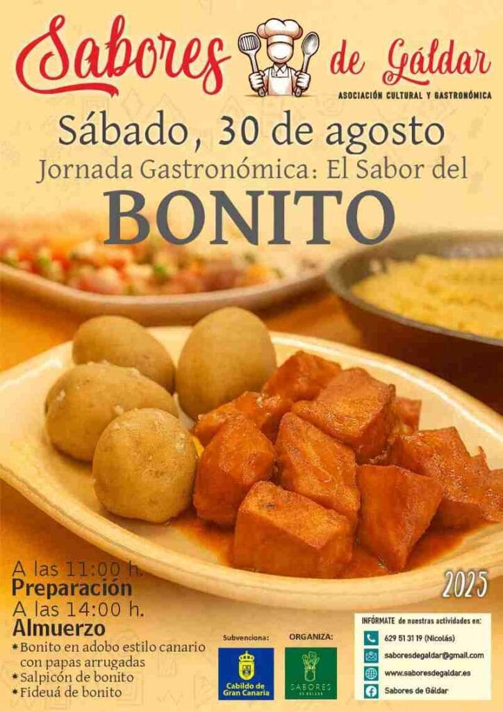 Jornada gastronómica "El sabor del bonito" en la Asociación Sabores de Gáldar, Gran Canaria.