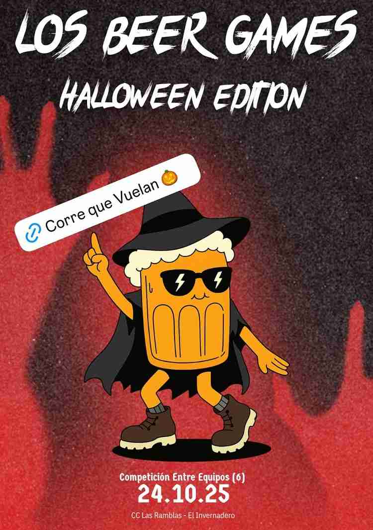 Juegos "Los Beer Games: Halloween Edition" en el Invernadero de Las Ramblas Centro, Las Palmas de Gran Canaria.