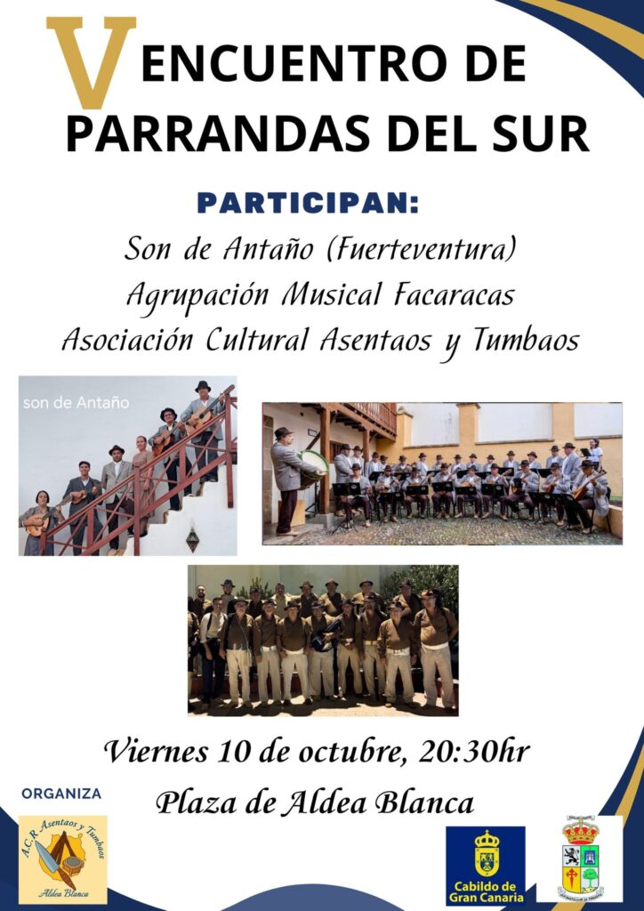 Encuentro de Parrandas del Sur en la Plaza de Aldea Blanca, San Bartolomé de Tirajana, Gran Canaria.