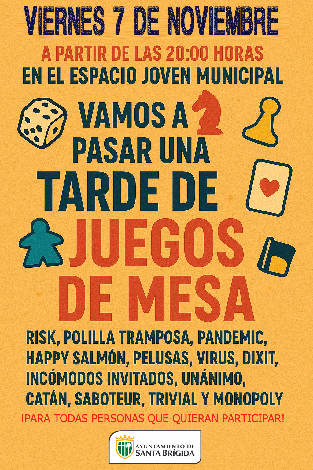 Juegos - Tarde de juegos de mesa en el Espacio Joven Municipal de Santa Brígida, Gran Canaria.