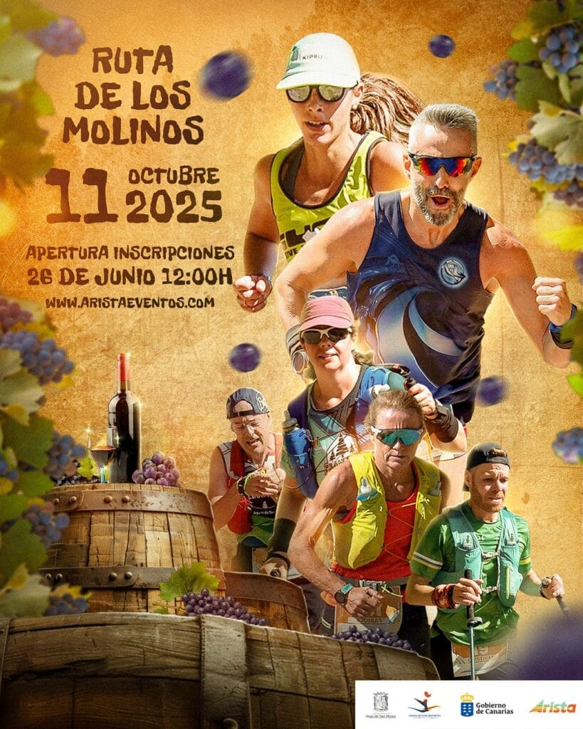 Trail "Ruta de los molinos" en Vega de San Mateo, Gran Canaria.
