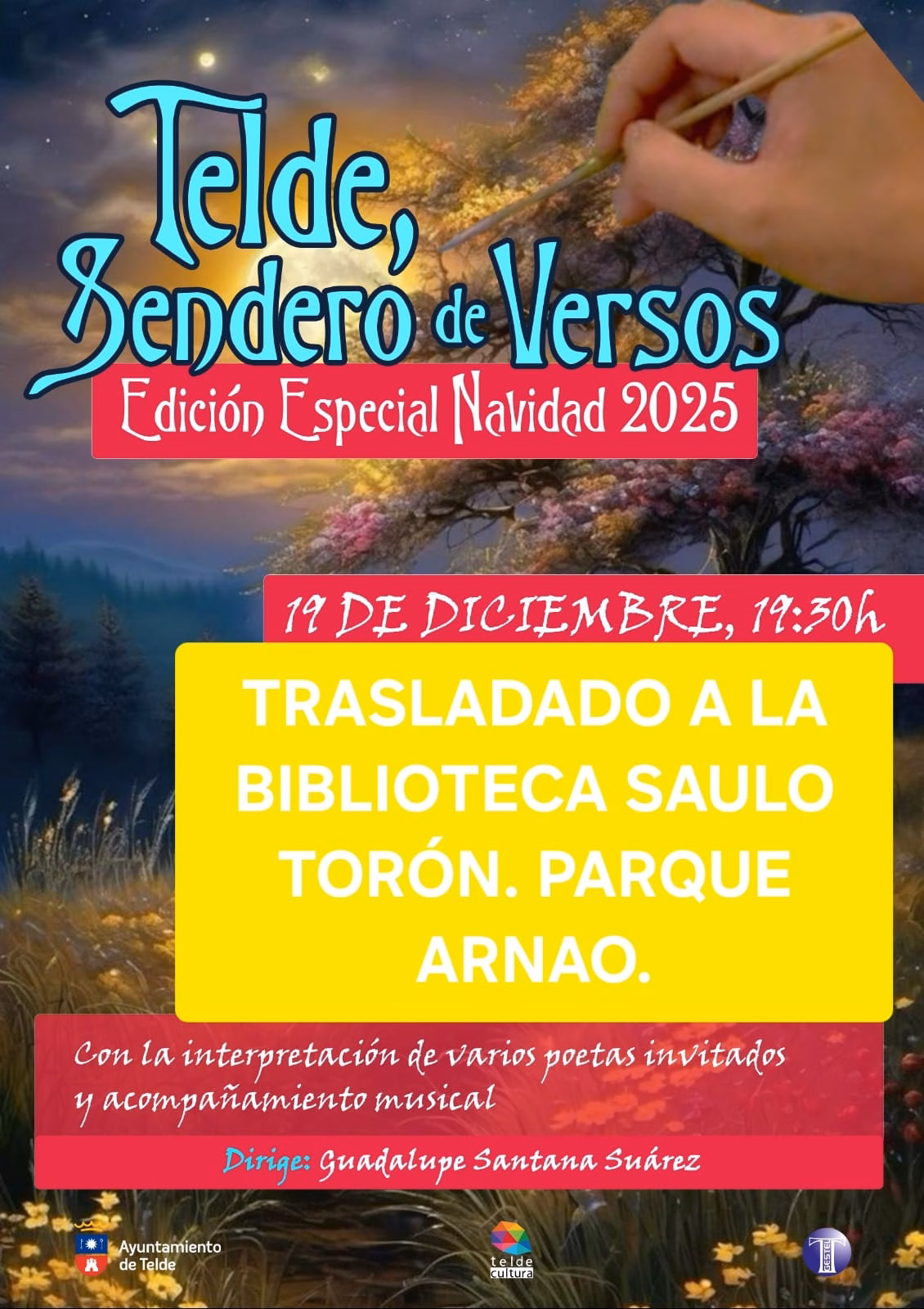 Evento Literatura - Telde, sendero de versosen la Biblioteca Municipal Sauo Torón de Arnao, Telde, Gran Canaria.