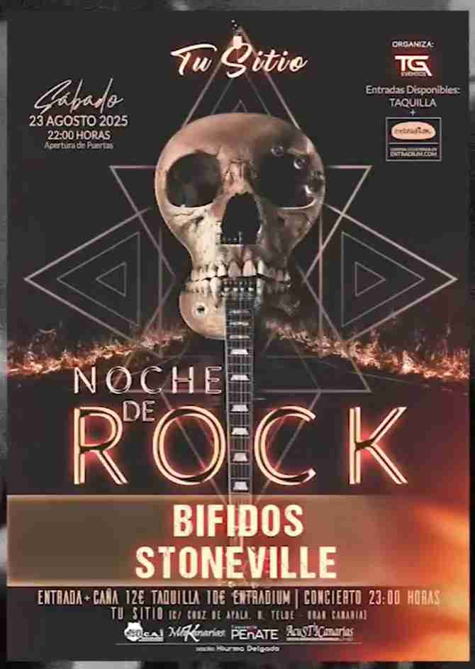 Concierto de Bífidos y Stoneville en Tu Sitio es tu Lugar, Cruz de Ayala, Telde, Gran Canaria.
