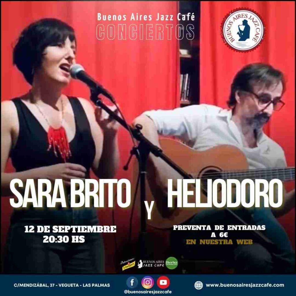 Concierto Baires – Sara Brito y Heliodoro en Buenos Aires Jazz Café, Las Palmas de Gran Canaria.