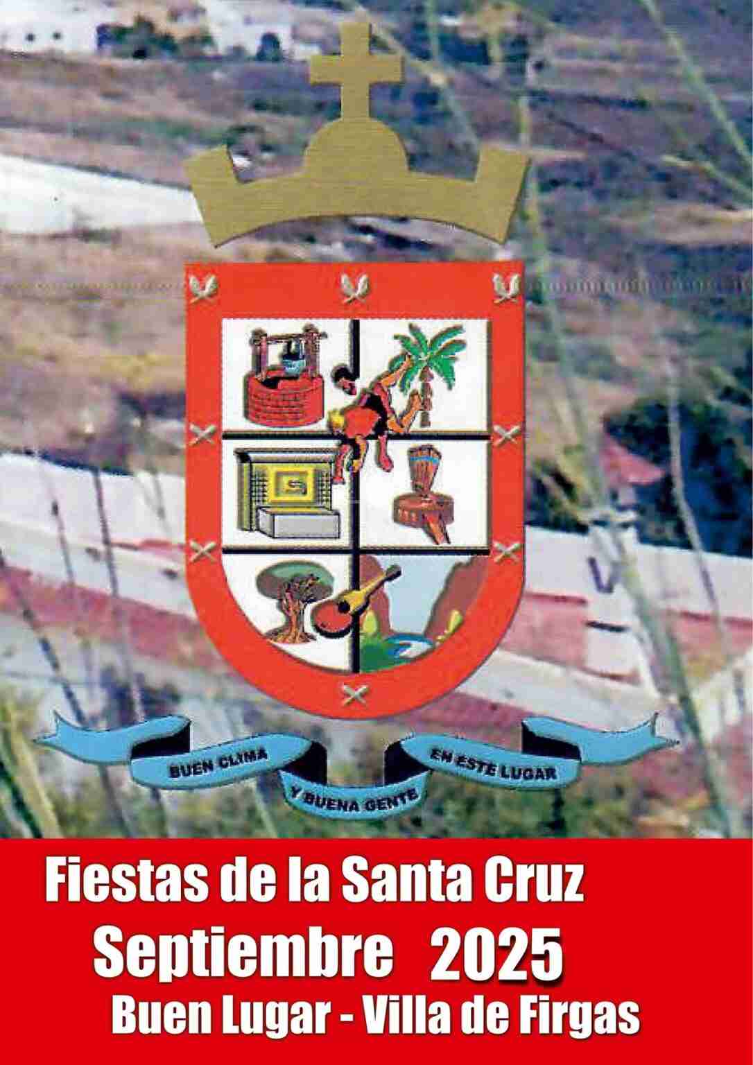 Programa del día del Pregón de las Fiestas de la Santa Cruz en Buen Lugar, Firgas, Gran Canaria