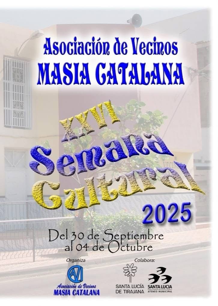 Programa de la Semana Cultural de Masía Catalana en El Doctoral, Santa Lucía, Gran Canaria
