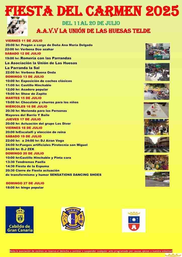 Fiestas del Carmen en Las Huesas, Telde