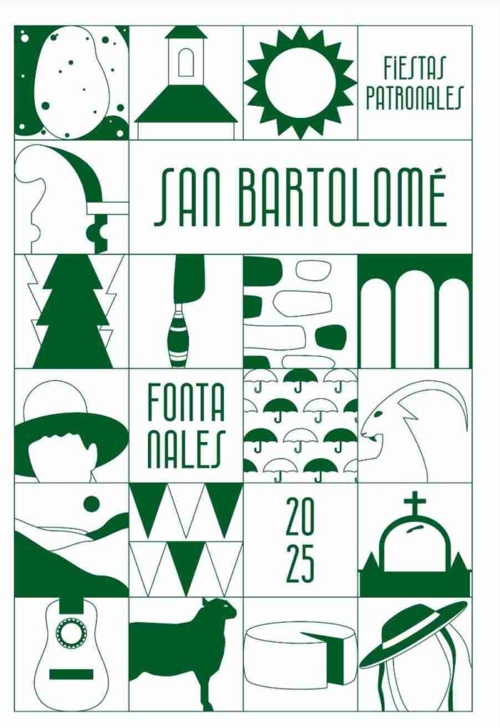 Programa de las Fiestas de San Bartolomé en Fontanales, Moya, Gran Canaria