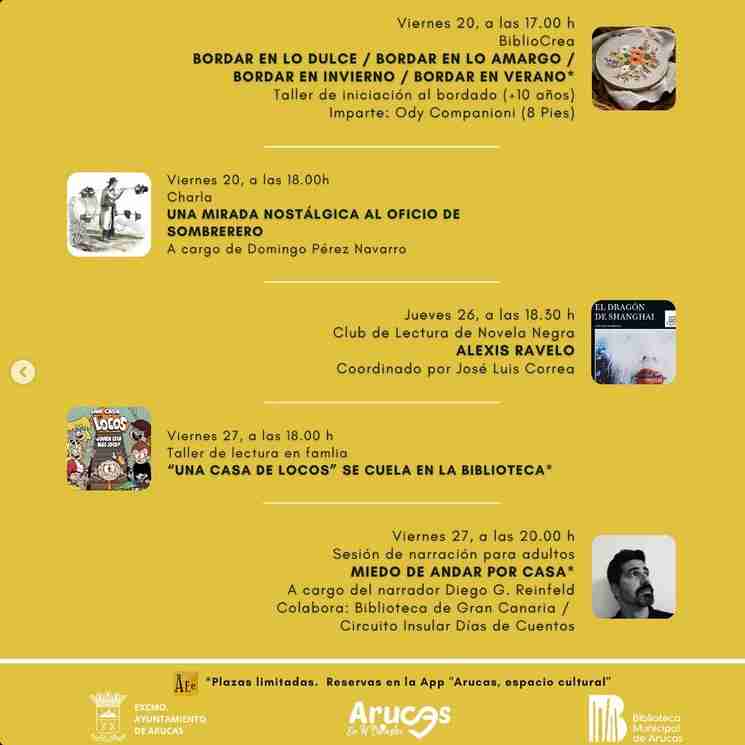 Actividades Biblioteca de Arucas Junio 2025