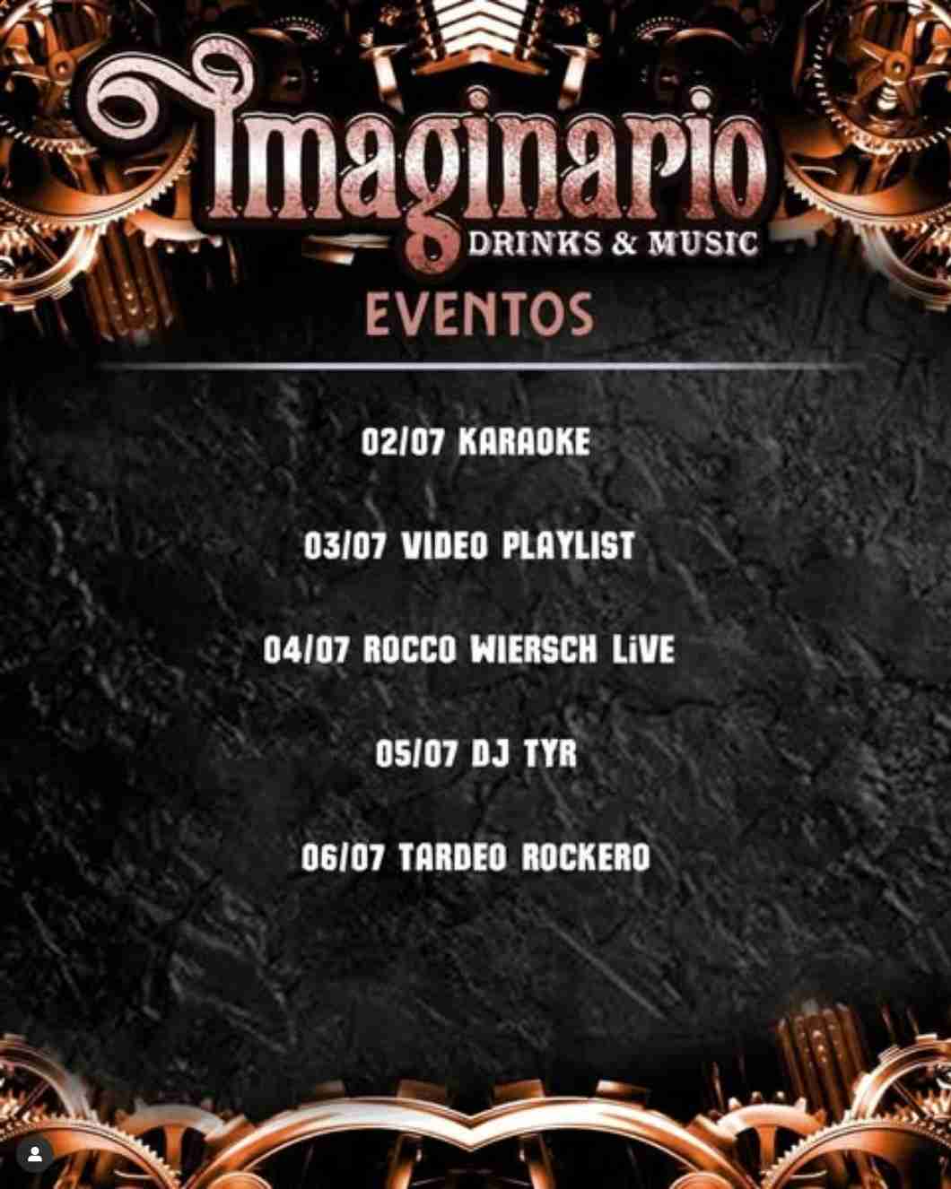 Programa Imaginario Drinks & Music 1 semana de julio