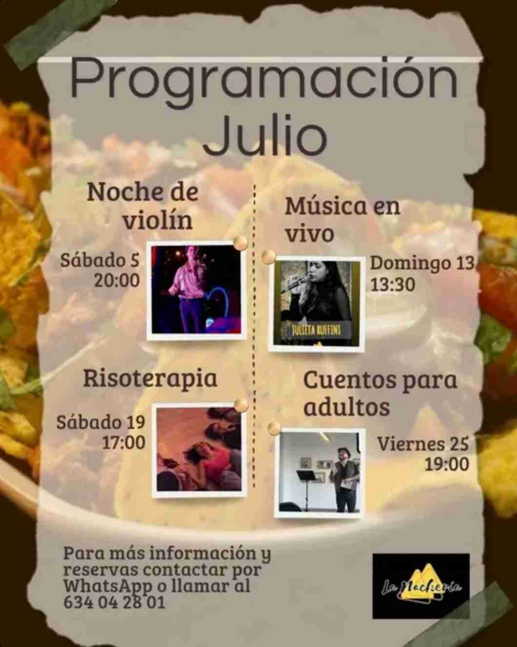 Programación Julio La Nachería