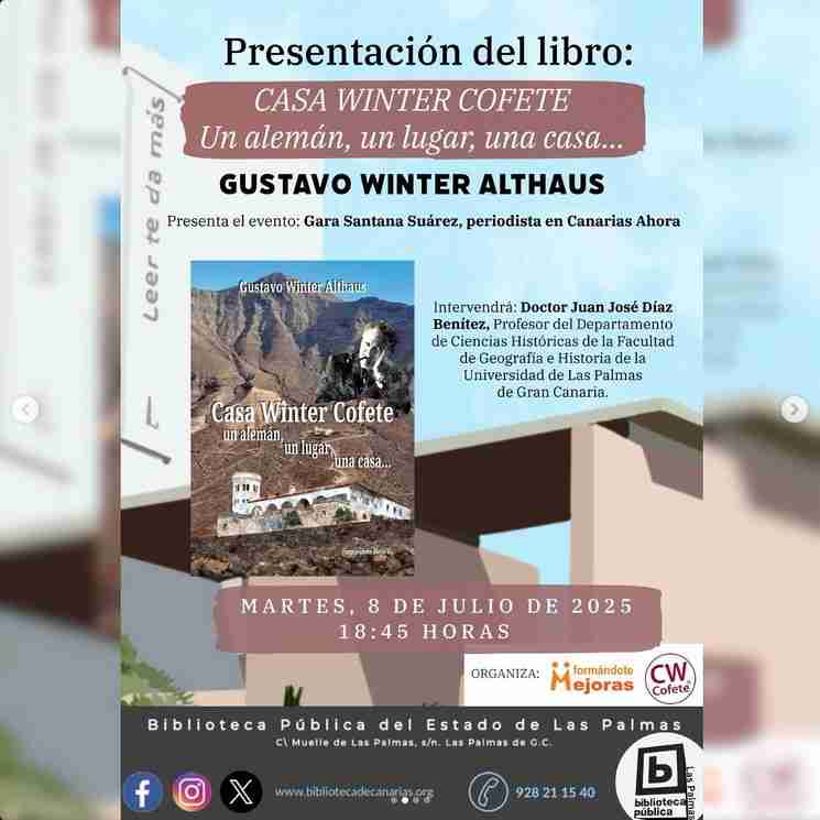 Presentación - Libro: Casa Winter Cofete