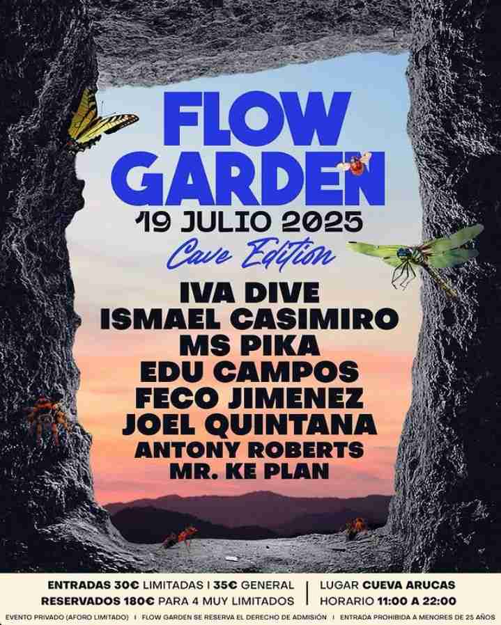 Fiesta "Flow Garden Cave Edition" en Arucas, Gran Canaria.