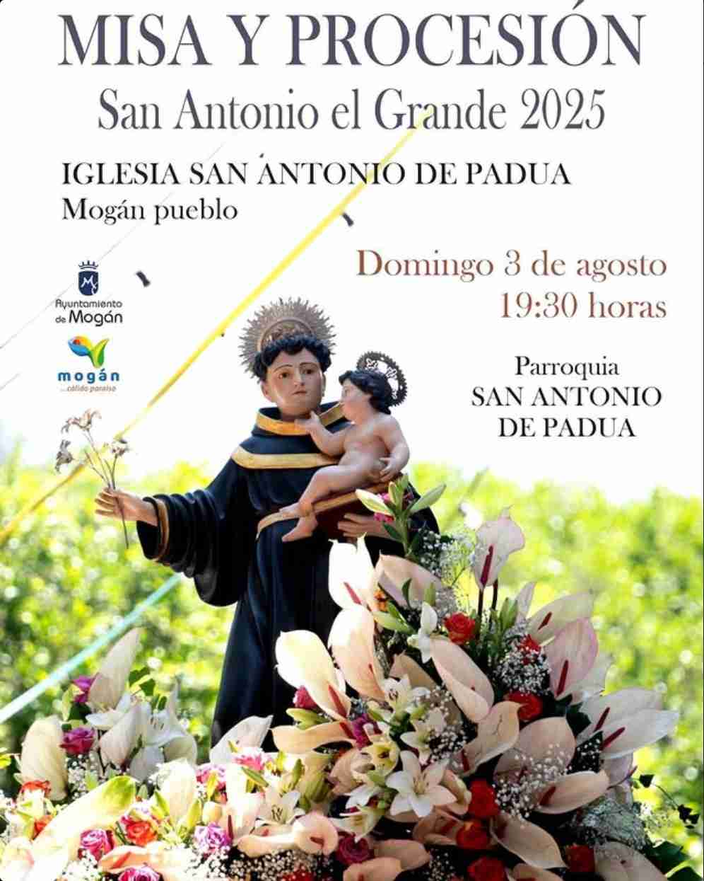 Fiestas de San Antonio El Grande en Mogán Pueblo, Gran Canaria, el 3 de agosto.